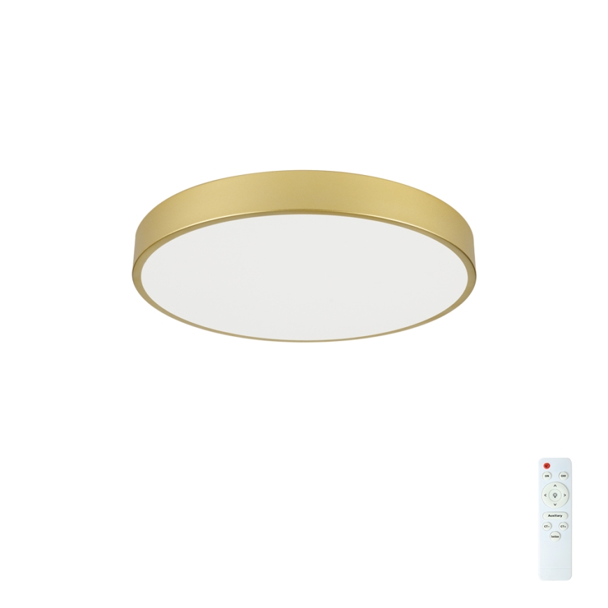 Brilagi - Dimmbare LED-Deckenleuchte POOL LED/60W/230V 3000-6000K Ø 60 cm goldfarben + Fernbedienung