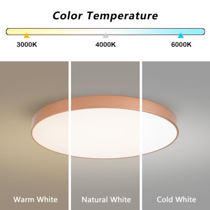 BRILAGI - LED-dimmbare Deckenleuchte POOL SMART LED/100W/230V 3000-6000K Ø 80 cm Wi-Fi Tuya kupferfarben + Fernbedienung