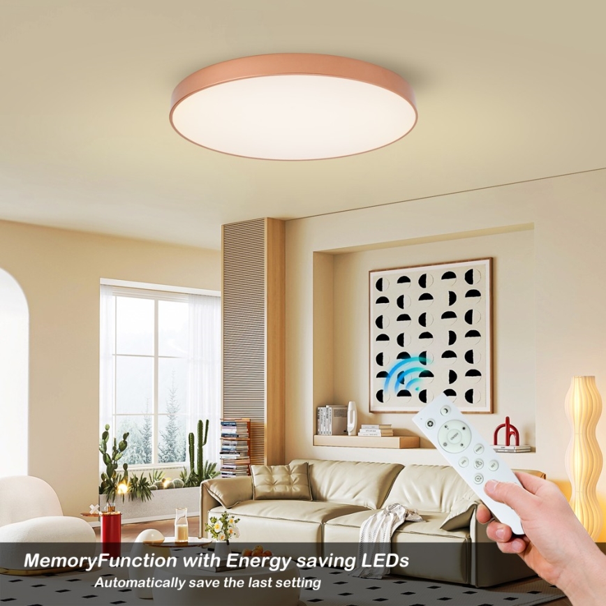 BRILAGI - LED-dimmbare Deckenleuchte POOL SMART LED/100W/230V 3000-6000K Ø 80 cm Wi-Fi Tuya kupferfarben + Fernbedienung