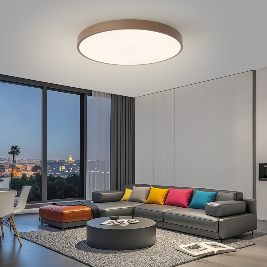 Brilagi - Dimmbare LED-Leuchte POOL SMART LED/100W/230V Ø 80 cm 3000-6000K Wi-Fi Tuya + Fernbedienung, braun