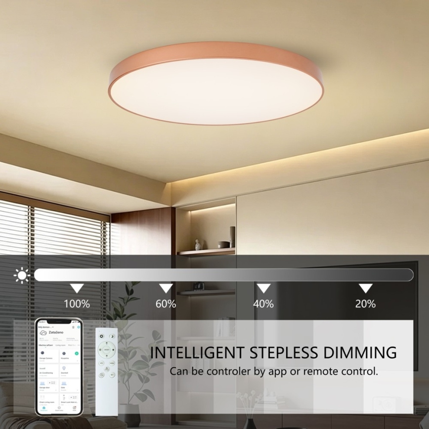 BRILAGI - dimmbare LED-Deckenleuchte POOL SMART LED/128W/230V 100 cm 3000-6000K Wi-Fi Tuya bronzefarben + Fernbedienung
