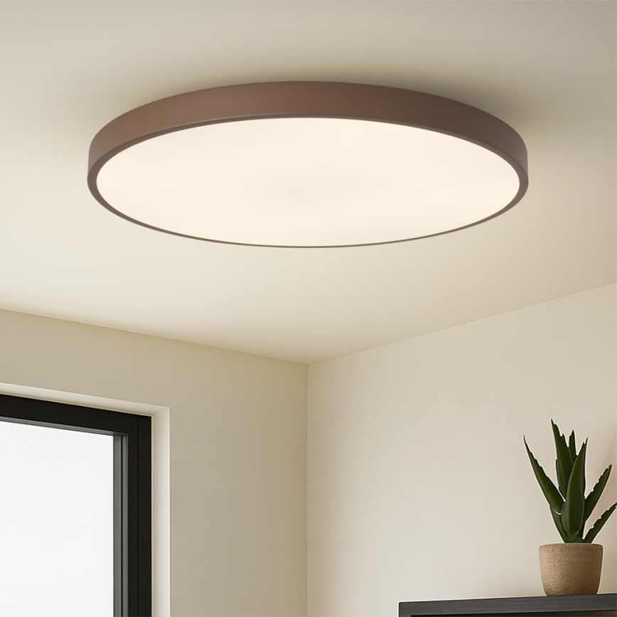 Brilagi - LED-dimmbare Leuchte POOL SMART LED/128W/230V Ø 100 cm Wi-Fi Tuya + Fernbedienung, braun