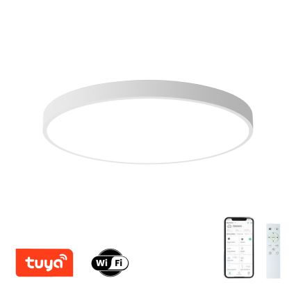 Brilagi - dimmbare LED-Deckenleuchte POOL SMART LED/128W/230V 3000-6000K Ø 100 cm Wi‑Fi Tuya weiß + Fernbedienung
