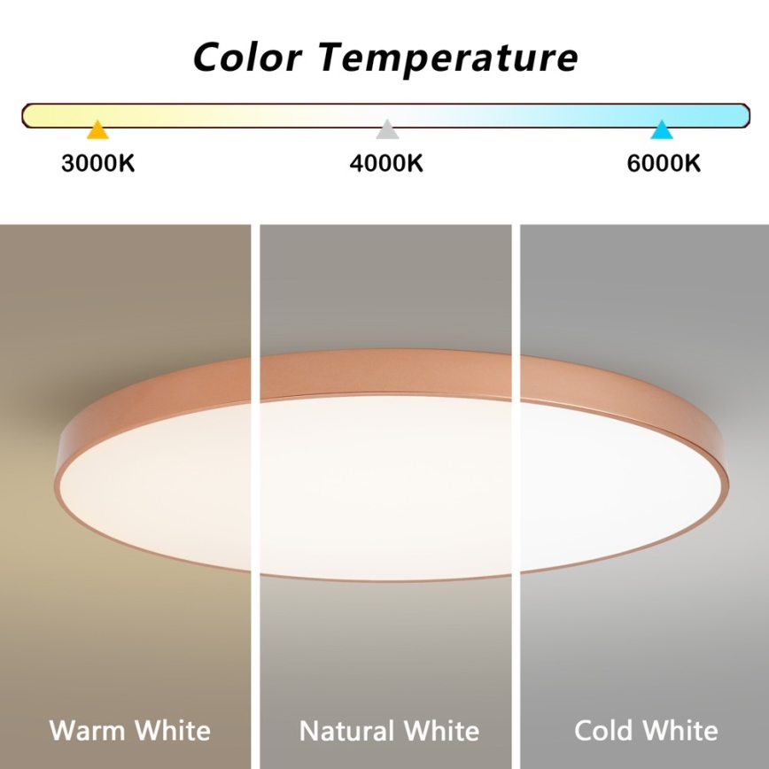 BRILAGI - dimmbare LED-Deckenleuchte POOL SMART LED/180W/230V 3000-6000K 120 cm kupferfarben Wi-Fi Tuya + Fernbedienung