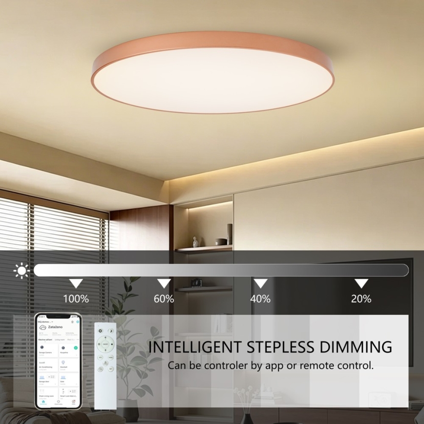 BRILAGI - dimmbare LED-Deckenleuchte POOL SMART LED/180W/230V 3000-6000K 120 cm kupferfarben Wi-Fi Tuya + Fernbedienung