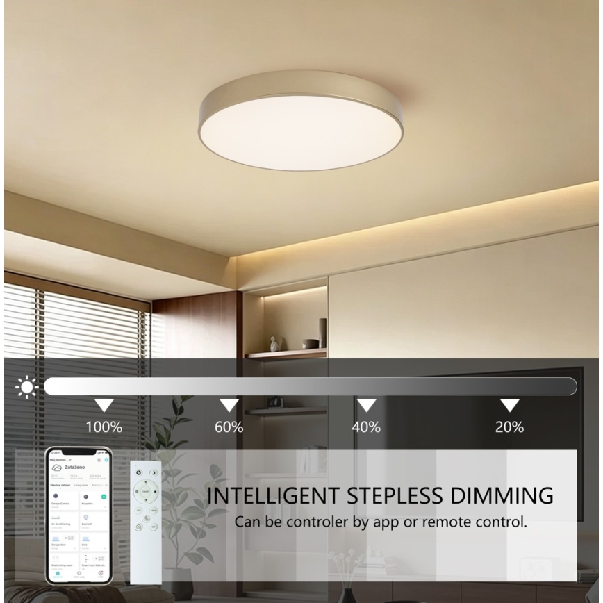 BRILAGI - LED-dimmbare Deckenleuchte POOL SMART LED/60 W/230 V 3000–6000 K Ø 50 cm Wi-Fi Tuya gold + Fernbedienung