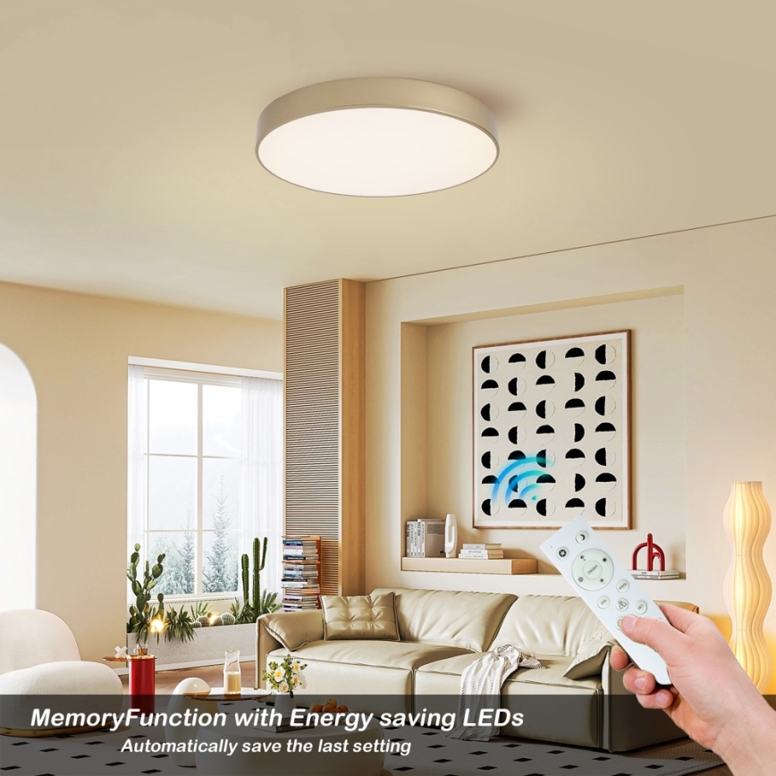 BRILAGI - LED-dimmbare Deckenleuchte POOL SMART LED/60 W/230 V 3000–6000 K Ø 50 cm Wi-Fi Tuya gold + Fernbedienung