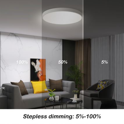 Brilagi - LED dimmbares Deckenleuchte POOL SMART LED/60W/230V 50 cm 3000-6000K Wi-Fi Tuya + Fernbedienung weiß