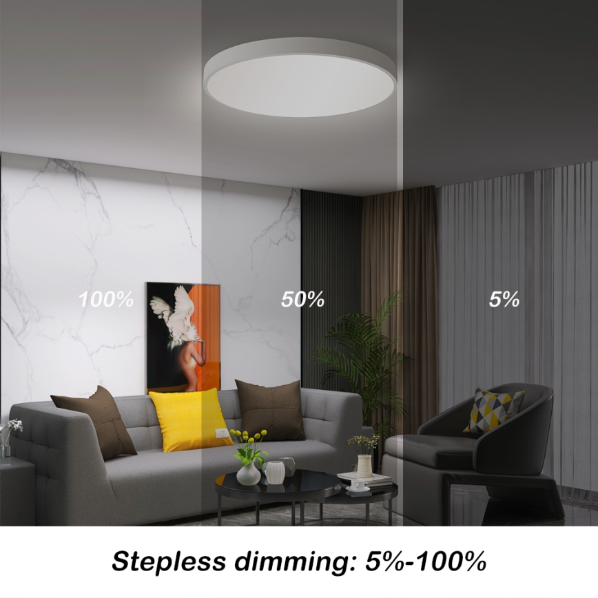 Brilagi - LED dimmbares Deckenleuchte POOL SMART LED/60W/230V 50 cm 3000-6000K Wi-Fi Tuya + Fernbedienung weiß