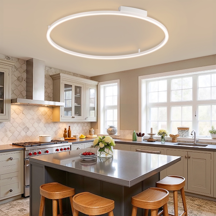 Brilagi - LED dimmbare Deckenleuchte PORTOFINO LED/85W/230V 3000–6000K Ø 120 cm Weiß + Fernbedienung