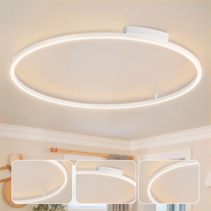Brilagi - LED dimmbare Deckenleuchte PORTOFINO LED/85W/230V 3000–6000K Ø 120 cm Weiß + Fernbedienung
