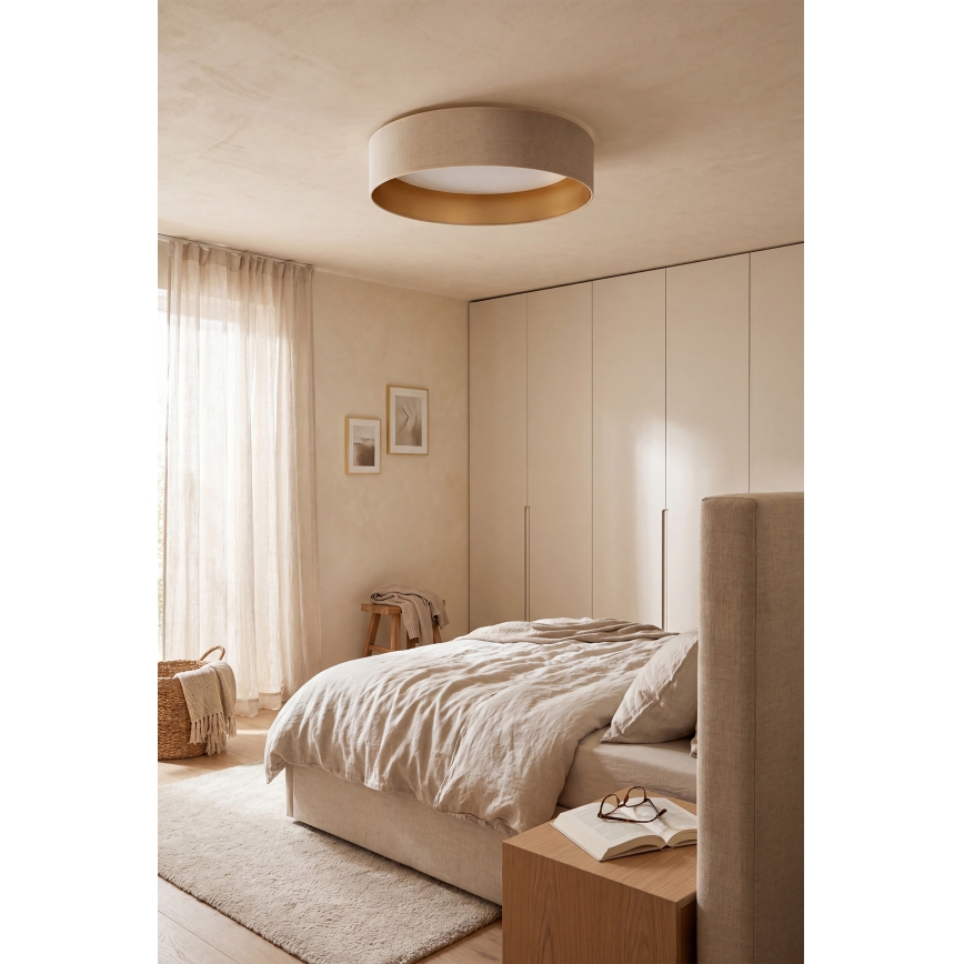 Brilagi - LED-dimmbare Deckenleuchte VELVET SMARTIX LED/36W/230V 3000–6000K Ø 55 cm creme/gold Wi-Fi Tuya Beacon + Fernbedienung
