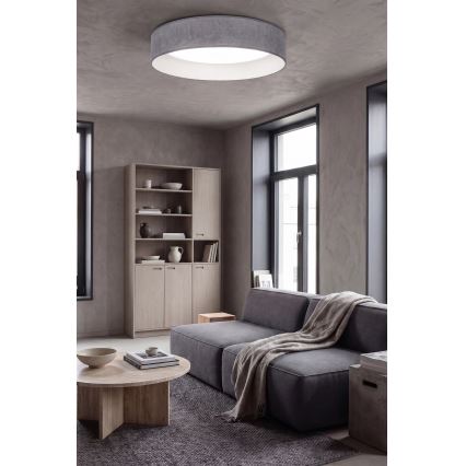 Brilagi - LED-dimmbare Deckenleuchte VELVET SMARTIX LED/36W/230V 3000–6000K Ø 55 cm grau Wi-Fi Tuya Beacon + Fernbedienung