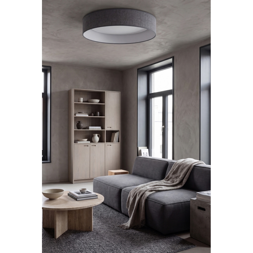 Brilagi - LED-dimmbare Deckenleuchte VELVET SMARTIX LED/36W/230V 3000–6000K Ø 55 cm grau Wi-Fi Tuya Beacon + Fernbedienung