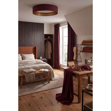 Brilagi - LED-dimmbare Deckenleuchte VELVET SMART VARI LED/24W/230V 3000–6500K Ø 45 cm weinrot/gold + Fernbedienung