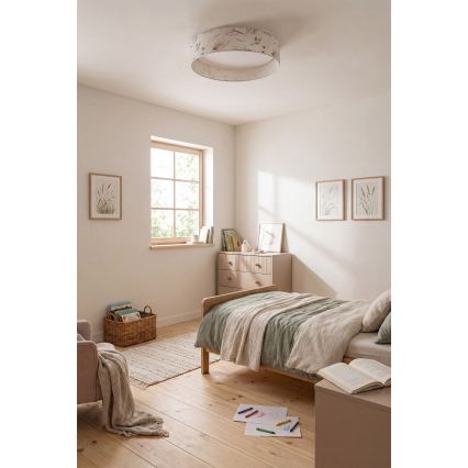Brilagi - LED-dimmbare Deckenleuchte VELVET SMART VARI LED/24W/230V 3000–6500K Ø 45 cm weiß/Blumen + Fernbedienung