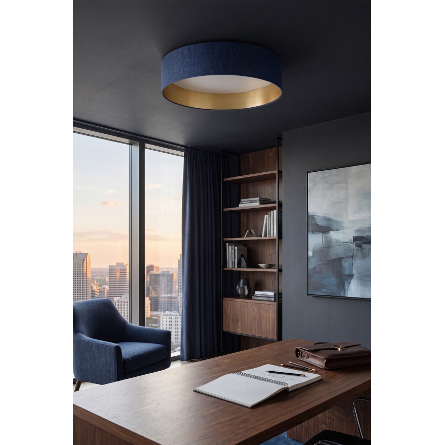 BRILAGI - dimmbare LED-Deckenleuchte VELVET SMART VARI LED/24W/230V 3000–6500K Ø 45 cm blau/gold + Fernbedienung