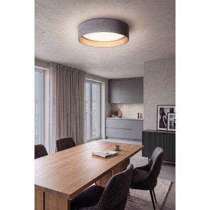 Brilagi - LED-dimmbare Deckenleuchte VELVET SMART VARI LED/36W/230V 3000-6500K Ø 55 cm grau/gold + Fernbedienung
