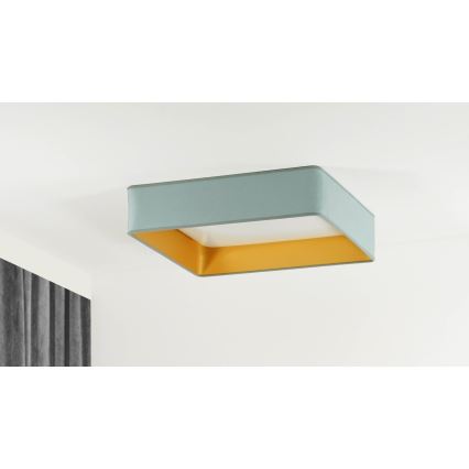 Brilagi - LED-dimmbare Deckenleuchte VELVET SQUARE SMART LED/36W/230V 60x60 cm 2700-6500K Wi-Fi Tuya + Fernbedienung mintgrün