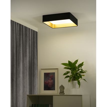 Brilagi - LED-dimmbare Deckenleuchte VELVET SQUARE SMART LED/36W/230V 60x60 cm 2700-6500K Wi-Fi Tuya + Fernbedienung schwarz