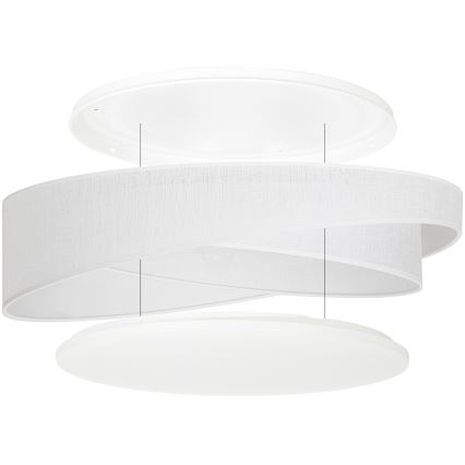 BRILAGI - dimmbare LED-Deckenleuchte VELVET TWIST LED/36W/230V 3000-6000K Ø 65 cm Wi-Fi Tuya Beacon weiß + Fernbedienung