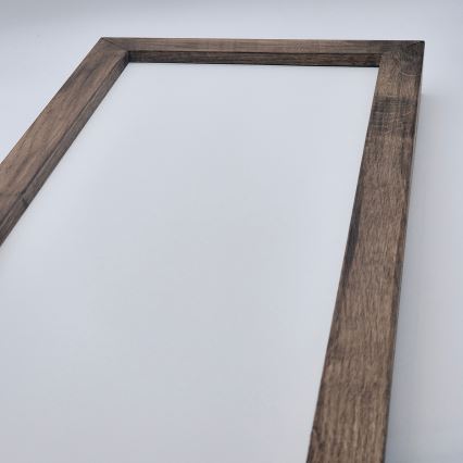 Brilagi - LED dimmbares Badezimmer-Deckenleuchte WOODY FRAME LED/50W/230V Eiche Nussbaum 120x30 cm 3000-6000K IP44 + Fernbedienung