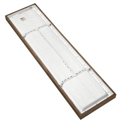 Brilagi - LED dimmbares Badezimmer-Deckenleuchte WOODY FRAME LED/50W/230V Eiche Nussbaum 120x30 cm 3000-6000K IP44 + Fernbedienung