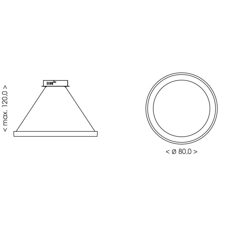 BRILAGI - LED dimmbarer Pendelleuchte an Kabel FALCON II LED/108W/230V 3000-6500K Ø 80 cm beige + Fernbedienung