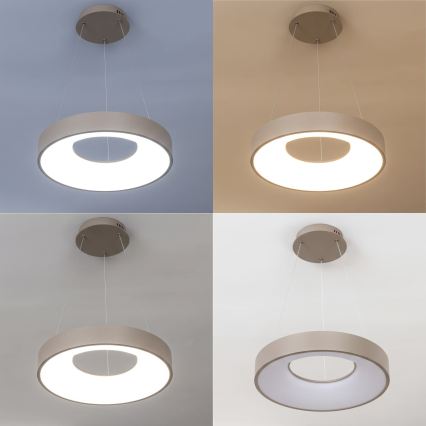 BRILAGI - LED-dimmbare Pendelleuchte an Kabel FALCON II LED/67W/230V 3000-6500K Ø 40 cm beige + Fernbedienung
