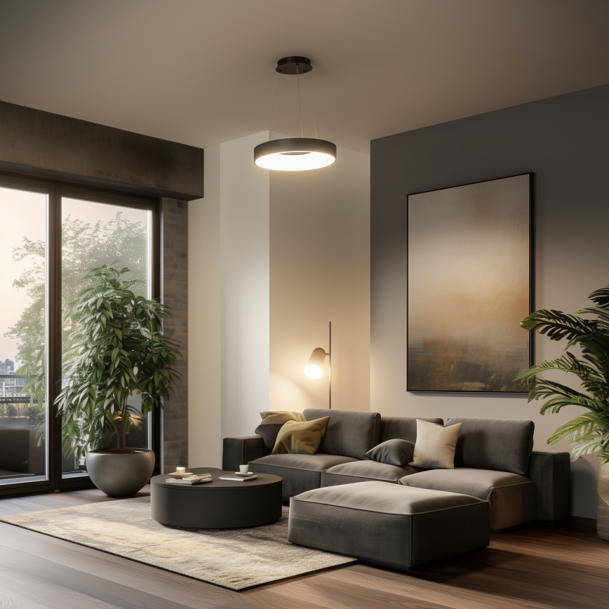 Brilagi - LED-dimmbare Pendelleuchte an Kabel FALCON II LED/67W/230V 3000-6500K Ø 40 cm schwarz + Fernbedienung