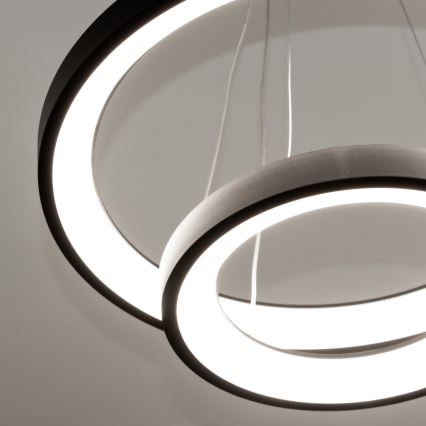 Brilagi - LED-dimmbare Seilpendelleuchte FALCON SLIM LED/68W/230V 3000-6500K Ø 50 cm schwarz + Fernbedienung