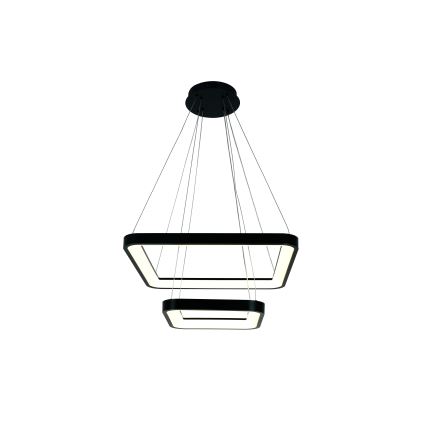 Brilagi - dimmbare LED-Pendelleuchte an Stahlseil FALCON SLIM LED/78W/230V 3000-6500K 50x50 cm schwarz + Fernbedienung