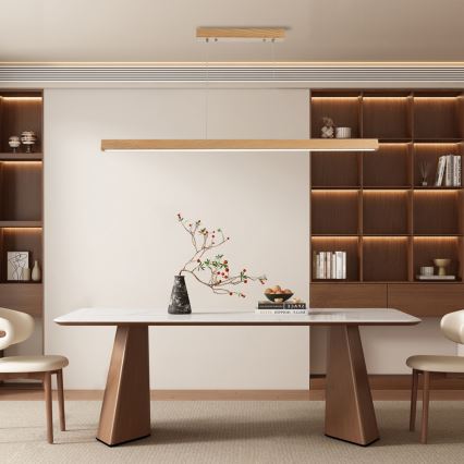 Brilagi - LED-dimmbare Pendelleuchte an Kabel OAK SMART LED/30W/230V Wi-Fi Tuya Eiche + Fernbedienung