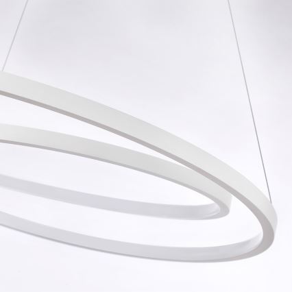 Brilagi - Dimmbarer LED-Kronleuchter mit Kabelaufhängung TWISTER LED/105W/230V 3000-6000K Ø 100 cm weiß + Fernbedienung