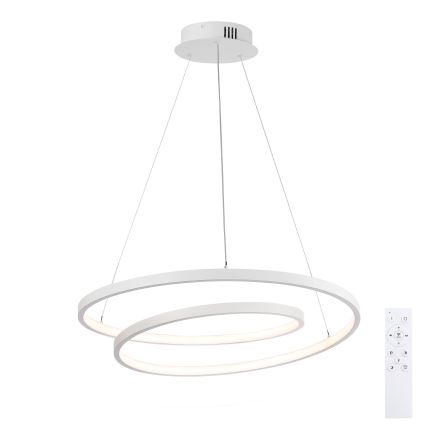 Brilagi - LED-dimmbare Pendelleuchte an Kabel TWISTER LED/48W/230V 3000-6000K Ø 50 cm Weiß + Fernbedienung