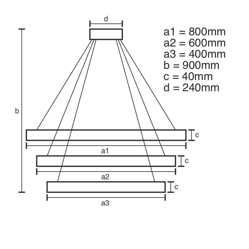 Brilagi - LED-dimmbare Hängeleuchte mit Kabelabhängung CIRCLE LED/125W/230V 3000-6500K Ø 80 cm schwarz + Fernbedienung