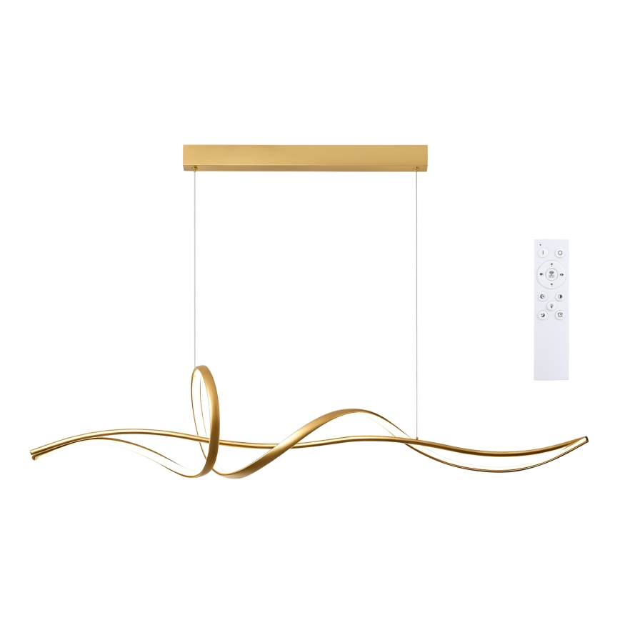 Brilagi - dimmbare LED-Pendelleuchte mit Seilaufhängung SIGNATURE LED/55W/230V 3000-6000K 120x23 cm gold + Fernbedienung