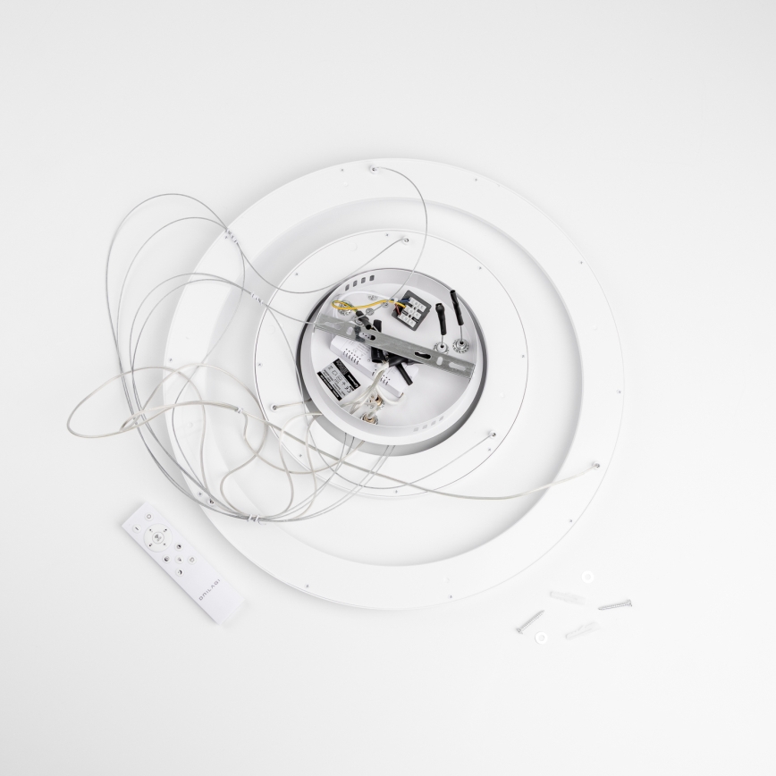 Brilagi - LED-dimmbare Pendelleuchte an Stahlseil FALCON SLIM LED/68W/230V 3000-6500K Ø 50 cm weiß + Fernbedienung