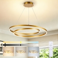 BRILAGI - LED-dimmbare Pendelleuchte an Stahlseil TWISTER LED/75W/230V 3000-6000K Ø 70 cm goldfarben + Fernbedienung