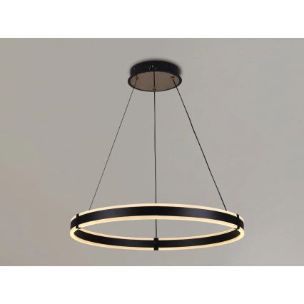 Brilagi - LED-dimmbare Pendelleuchte an Kabel CIRCLE LED/85W/230V 3000-6500K Ø 60 cm schwarz/gold + Fernbedienung