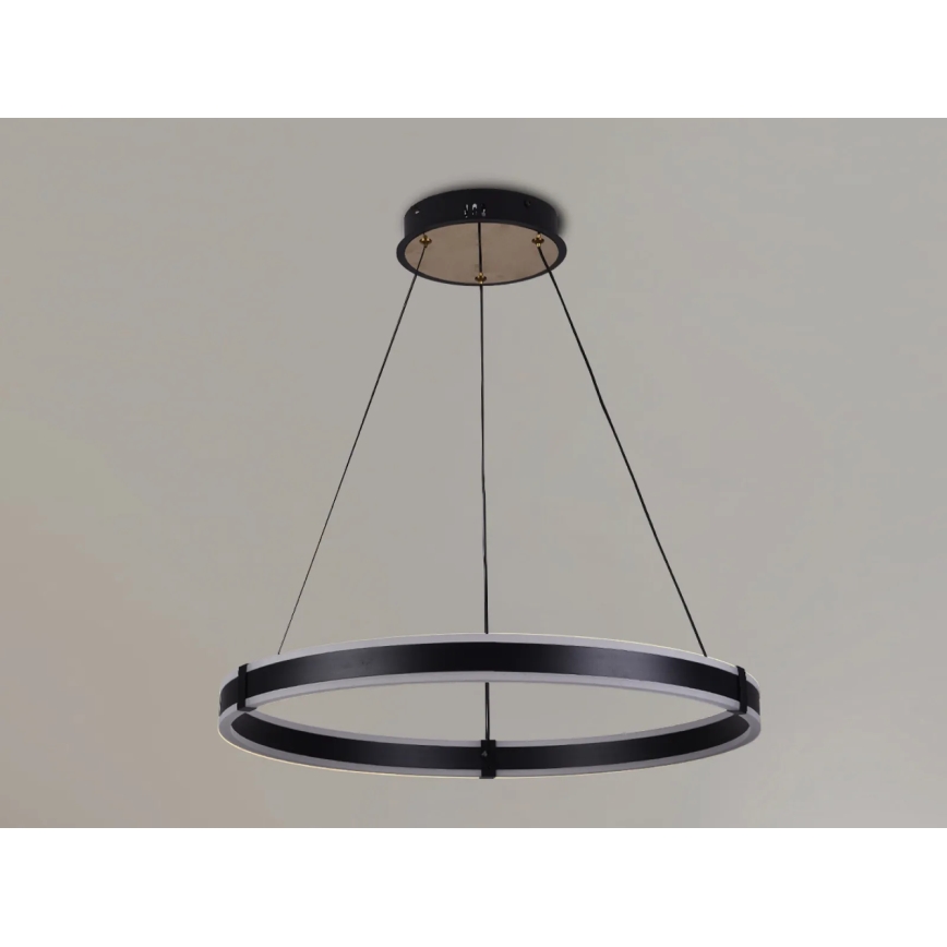 Brilagi - LED-dimmbare Pendelleuchte an Kabel CIRCLE LED/85W/230V 3000-6500K Ø 60 cm schwarz/gold + Fernbedienung