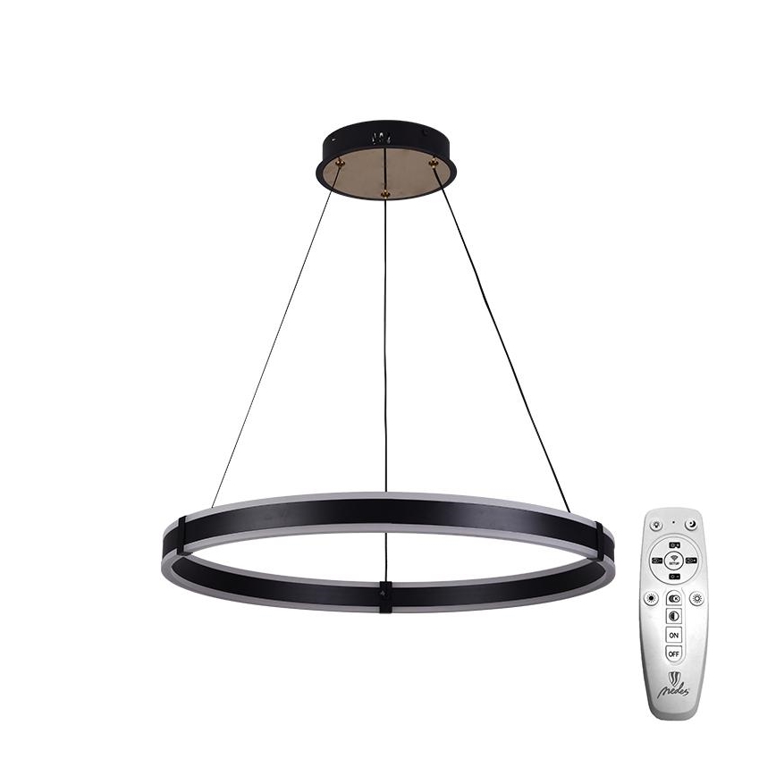 Brilagi - LED-dimmbare Pendelleuchte an Kabel CIRCLE LED/85W/230V 3000-6500K Ø 60 cm schwarz/gold + Fernbedienung