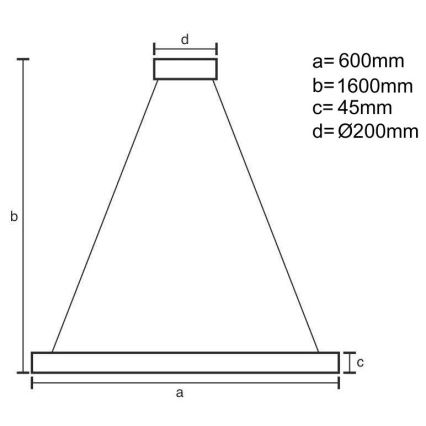 Brilagi - LED-dimmbare Pendelleuchte an Kabel CIRCLE LED/85W/230V 3000-6500K Ø 60 cm schwarz/gold + Fernbedienung