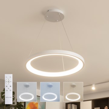 Brilagi - LED-dimmbare Pendelleuchte mit Kabelabhängung FALCON SLIM LED/42W/230V 3000-6500K pr. 50 cm weiß + Fernbedienung