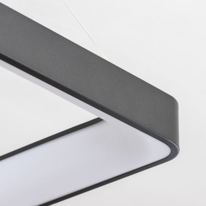 Brilagi - LED dimmbare Pendelleuchte mit Seilaufhängung FALCON II LED/125W/230V 3000-6500K 60x60 cm schwarz + Fernbedienung