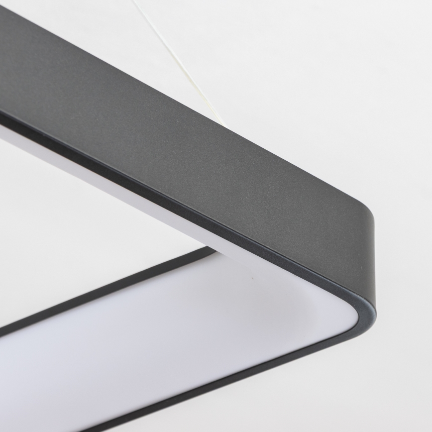 Brilagi - LED dimmbare Pendelleuchte mit Seilaufhängung FALCON II LED/125W/230V 3000-6500K 60x60 cm schwarz + Fernbedienung