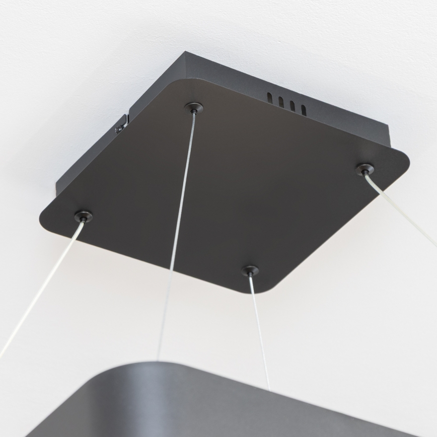 Brilagi - LED dimmbare Pendelleuchte mit Seilaufhängung FALCON II LED/125W/230V 3000-6500K 60x60 cm schwarz + Fernbedienung