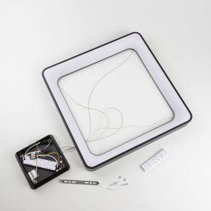 Brilagi - LED dimmbare Pendelleuchte mit Seilaufhängung FALCON II LED/125W/230V 3000-6500K 60x60 cm schwarz + Fernbedienung