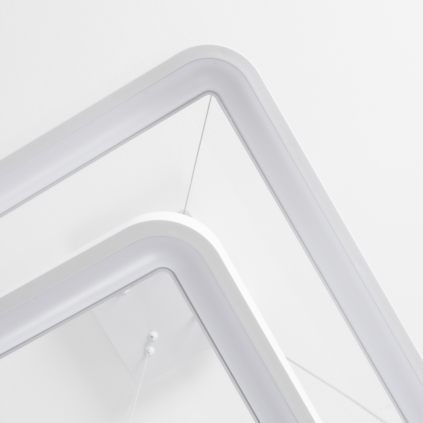 Brilagi - Dimmbare LED-Hängeleuchte mit Seilabhängung FALCON SLIM LED/78W/230V 3000-6500K 50x50 cm weiß + Fernbedienung