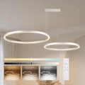 Brilagi - LED-dimmbare Pendelleuchte mit Seilabhängung PORTOFINO LED/98W/230V 3000-6000K silber + Fernbedienung